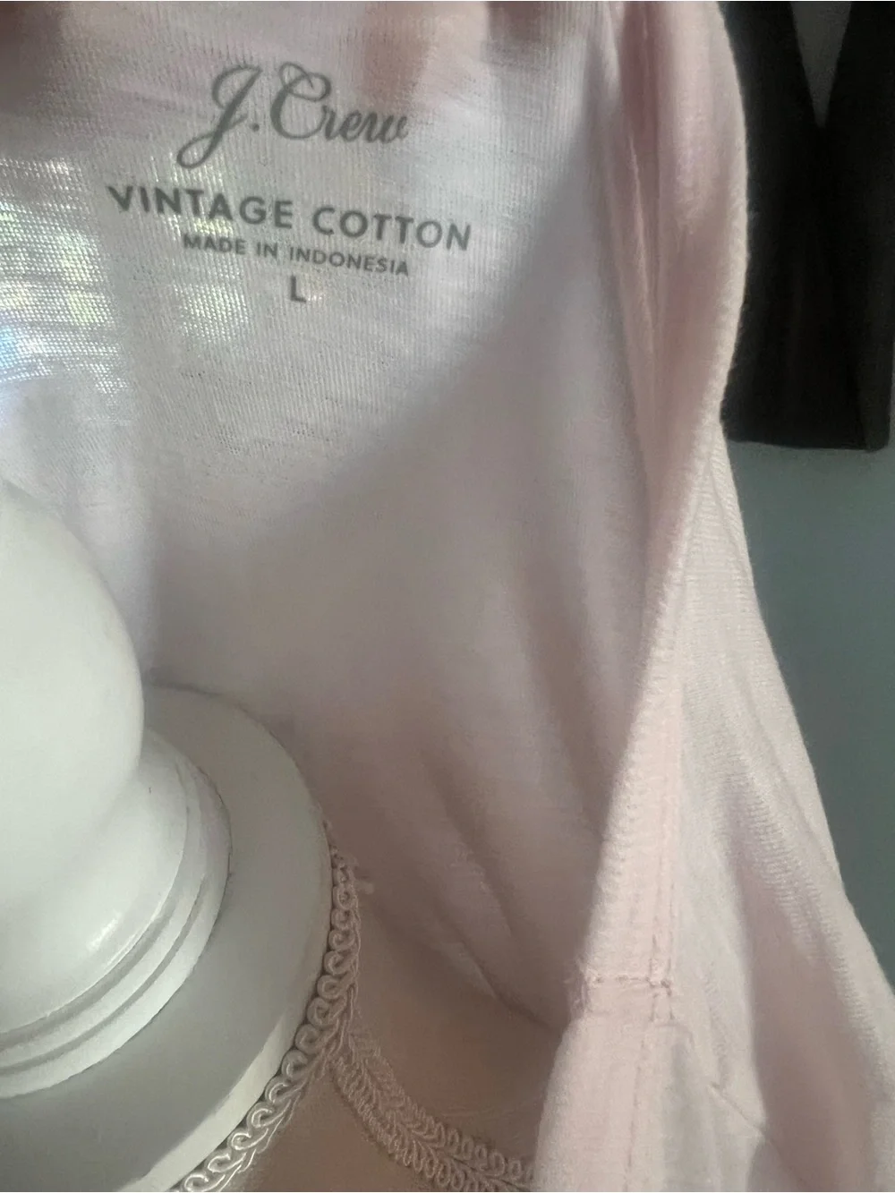J. Crew Pale Pink Long-Sleeve Crewneck Tee